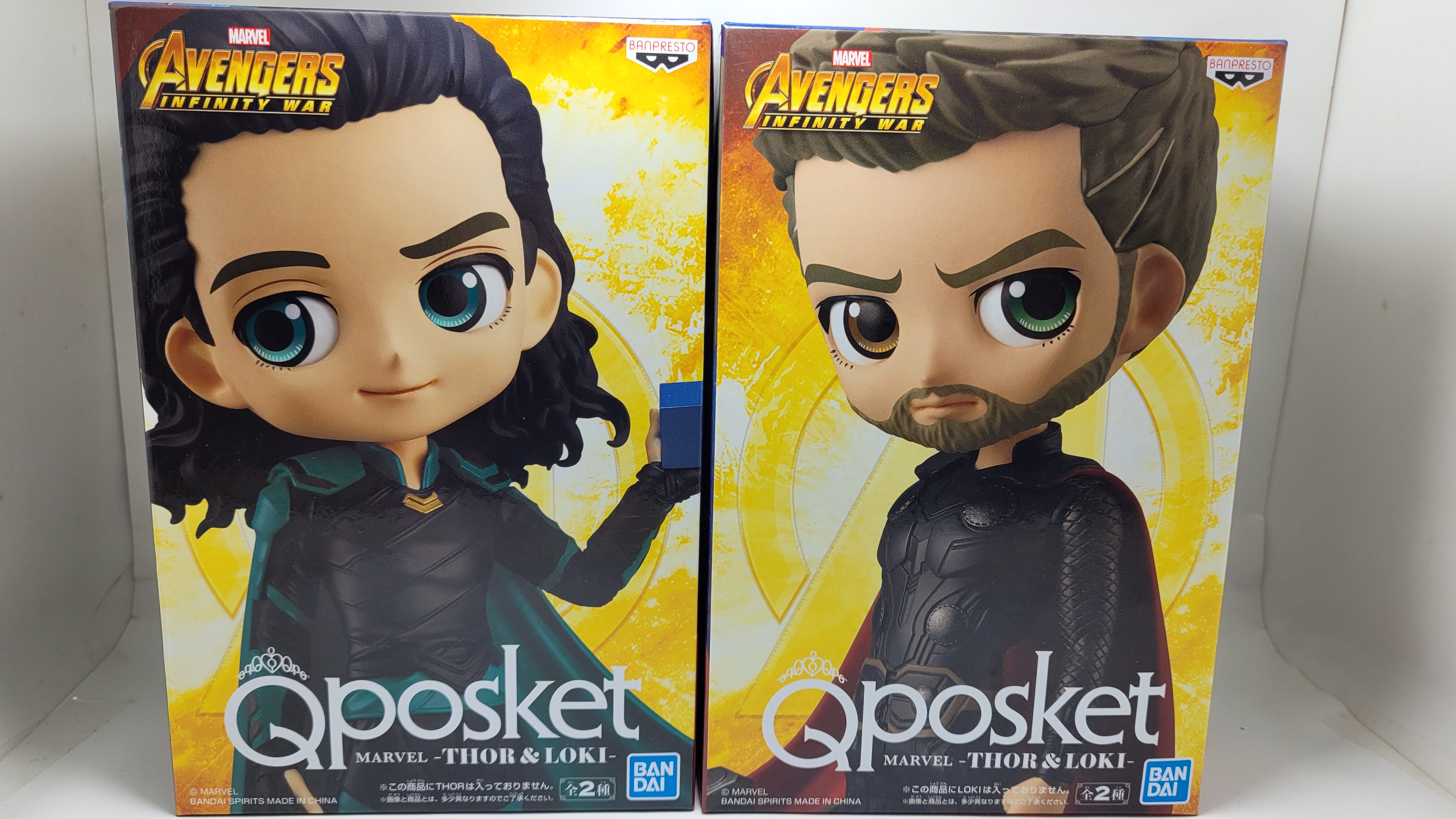 包邮 日版特价 眼镜厂 q posket 漫威 雷神托尔索尔&洛基 景品