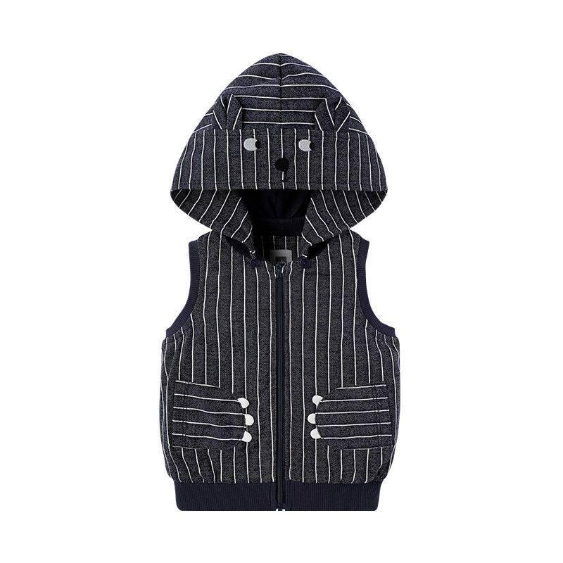 好孩子春秋款外套男童男宝宝马甲背心保暖时尚可爱连帽外出服断码