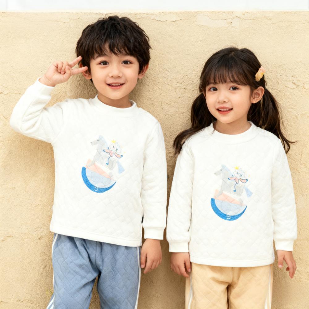 gb好孩子儿童长袖上衣秋冬羊棉亲