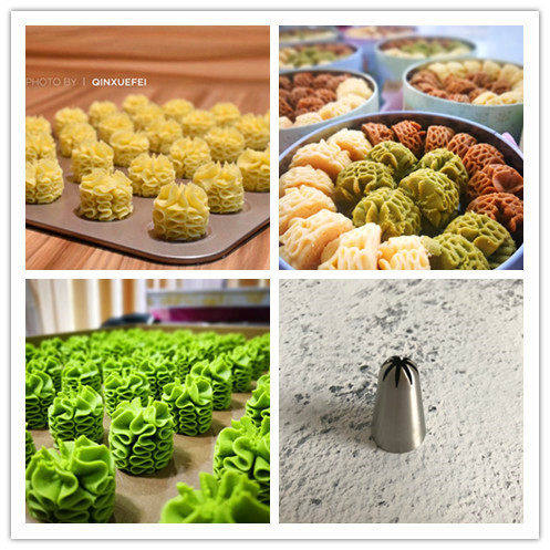 网红曲奇花嘴 珍妮曲奇花嘴  小熊曲奇花嘴 8齿中号花嘴 送配方