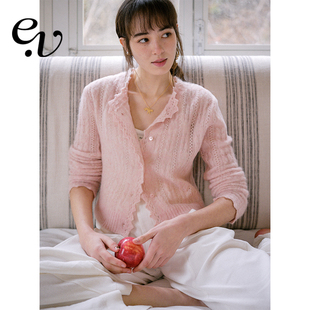 Even Vintage | 羊驼毛混纺 温柔风复古慵懒宽松针织开衫