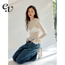 微透上衣气质蕾丝衫 Even 温柔蕾丝打底花边长袖 浪漫日常 Vintage