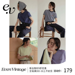 Even 精致复古舒适透气百搭T恤 高品质面料 Vintage