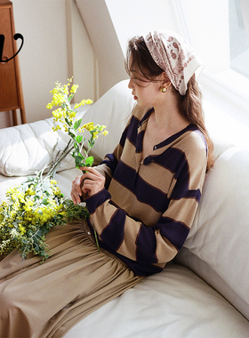 【Even Vintage 1/08 20:00 新品上新】条纹套头针织衫