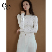 针织内搭打底衫 Even 叠穿真两件修身 天丝羊毛混纺 上衣 Vintage