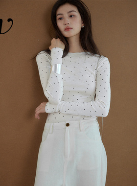 Even Vintage| 天丝羊毛混纺 叠穿真两件修身针织内搭打底衫上衣