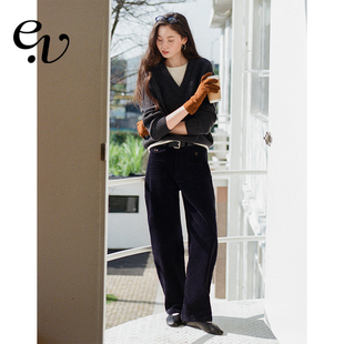 复古休闲袋盖双贴袋重磅灯芯绒弯刀裤 100%棉 秋冬 Vintage Even