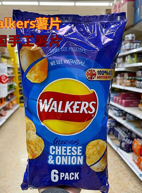 英国Walkers薯片原切网红办公室解馋小零食休闲小吃原装进口 现货