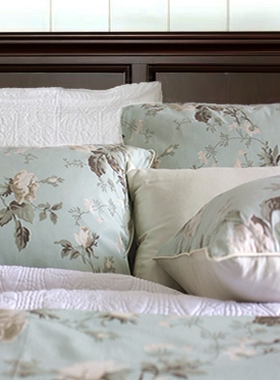 Vintage美式乡村复古田园床品 海岛长绒棉贡缎 外贸纯棉四件套