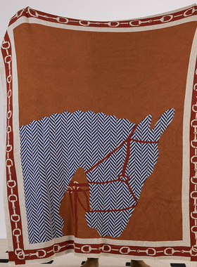 轻奢高级针织毯休闲盖毯羊毛混纺办公室午睡空调毯沙发毯子装饰毯