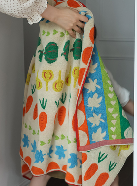 HAve funny蔬菜瓜果可爱儿童成人松软纯棉毛巾吸水面巾全棉浴巾