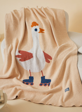 奥古斯大白鹅半边绒针织毛毯加厚保暖休闲盖毯办公室午睡沙发毯子