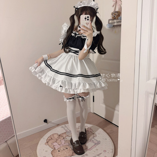 日系女仆装粉色cos服性感奇迹暖暖女佣Lolita男仆二次元连衣裙