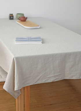 日式棉麻桌布清新文艺亚麻简约中式布艺餐桌茶几布家具电器盖巾