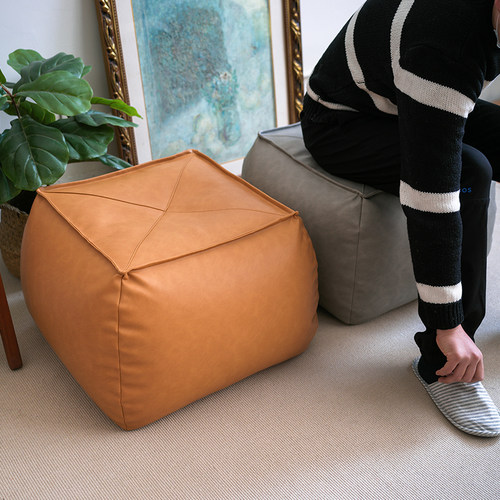 皮质简约矮凳沙发玄关客厅蒲团