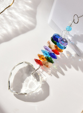 Crystal suncatchers彩虹爱心水晶球太阳捕手家居园艺装饰挂件