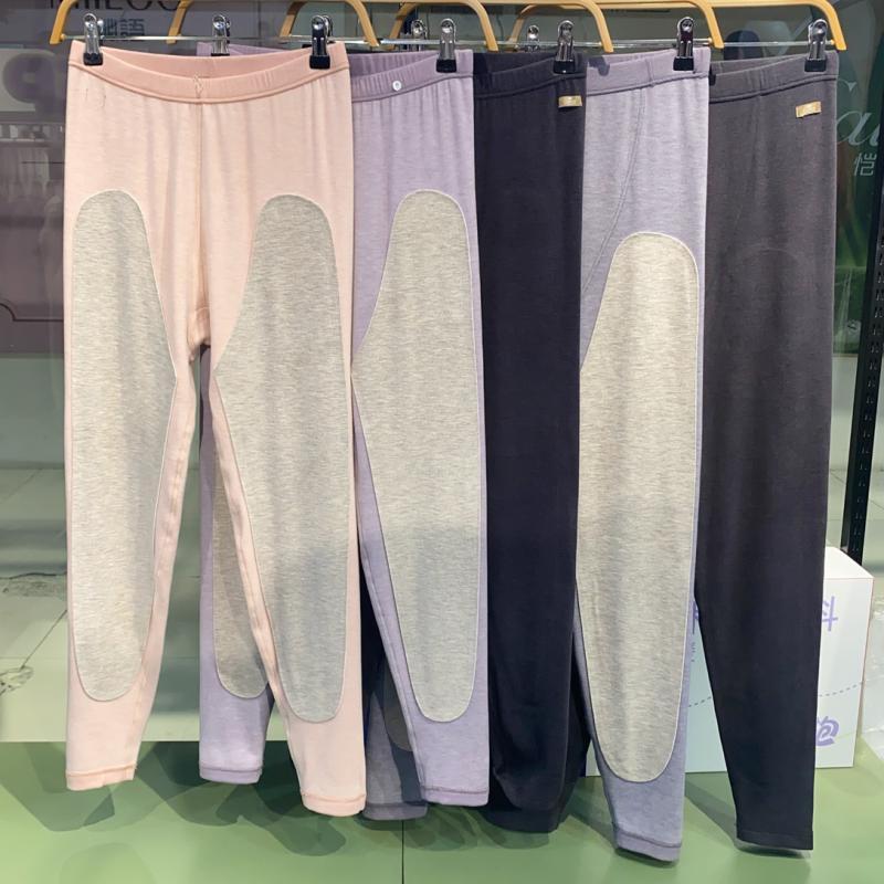 恺蒂亚斯金貂绒保暖裤男女羊毛蚕丝中厚护膝加厚高腰线裤打底衬裤