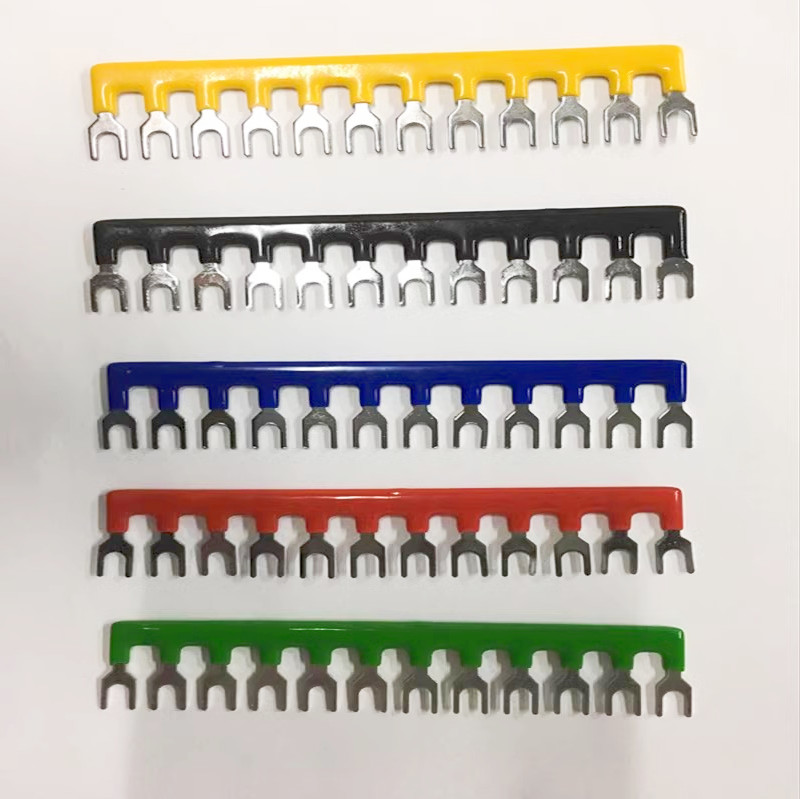 TB-1512接线端子排短接片12位连接条片 短路边插片短接条15A