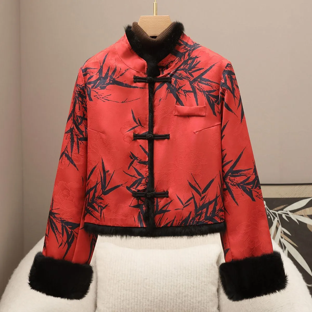 工厂现货冬季新款中国风两面穿皮草大衣女2025轻奢时尚獭兔毛外套