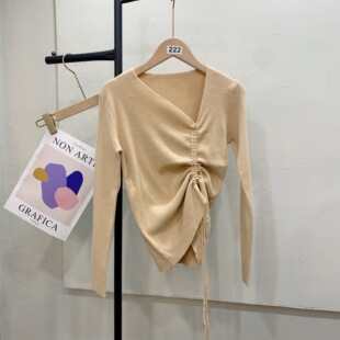 百搭显瘦针织衫 2025春季 时尚 韩版 女设计感小众毛衣打底上衣潮 新款