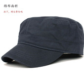 帽子男四季 棉布封口遮阳防风保暖帽纯色帽鸭舌帽平顶帽子男韩版 潮