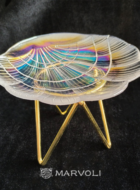 鼠尾草器皿烧盘净化盒烟熏容器香炉配件七彩琉璃贝居室内清理