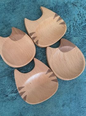 香薰蜡烛烧盘托盘茶蜡盘烛台榉木星骰收纳盘