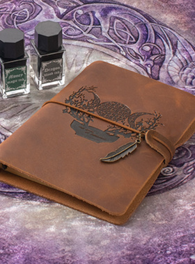 暗影书手账本 小牛皮活页Book Of Shadow笔记威卡三相月文艺复古