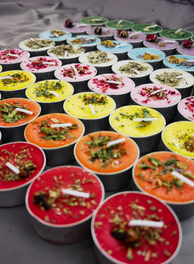 四元素蜡烛彩色手工手作无烟蜡蜂蜡茶蜡大豆杆蜡 活动用现货包邮