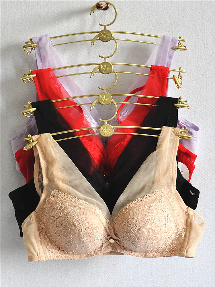 Maniform no steel ring bra 20811083 deep V sexy beautiful back with thick cup adjustable bra lingerie