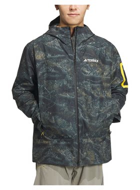 Adidas/阿迪达斯正品 男子TERREX国家地理户外防风雨外套 IS9511