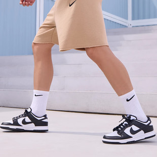 复古板鞋 耐克正品 DUNK LOW男运动鞋 100 低帮熊猫配色DD1391