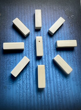 猛犸牙纯天然冰料一字三通小印章文玩配饰108长串手串百搭