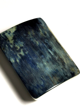 猛犸象牙冰料蓝皮定制雕刻无事牌