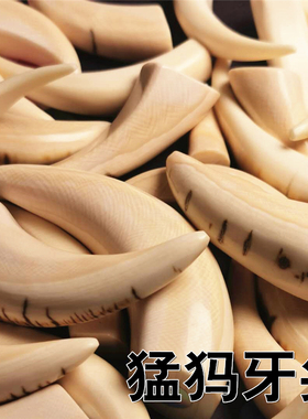 猛犸牙尖满纹原皮冰料星月吊坠