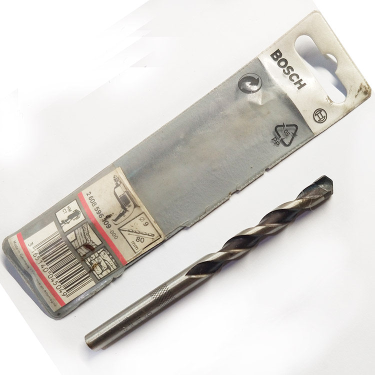 BOSCH德国原装钻头9mm直柄麻花合金钻头109-000石工混凝土钻头