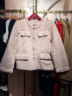 春秋 s码 25新款 大衣外套 不退不换 粉红小香风短款 Dili迪骊正品