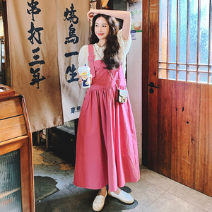 2026夏季设计感树莓粉宽松显瘦背带裙 88616-P145 K198图片