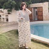 【】法式流苏蝴蝶连衣裙+针织马甲套装2800-P185K258，女装套装/套裙，2C069