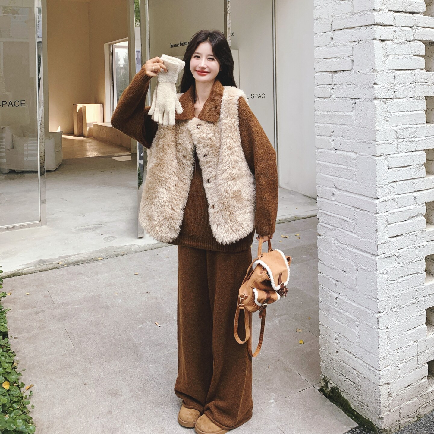 大货美拉德针织套装+马甲皮毛一体3件套3313-P235K358,女装套装/套裙,2C069