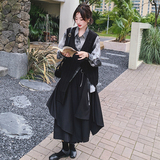 小众设计感一整套不规则衬衫马甲半身裙女春季新款时髦显瘦三件套，女装套装/套裙，2C069