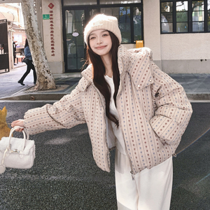 大货已出 复古时尚小花朵加厚短款羽绒服 50绒 Y116-P275 K418图片
