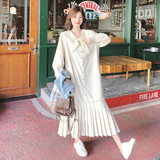 【】海军领百褶连衣裙+卡通针织马甲套装2568-P175K248，女装套装/套裙，2C069