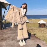 【大货】复古小香风拼毛短外套+半身裙套装3302-P225K338，女装套装/套裙，2C069