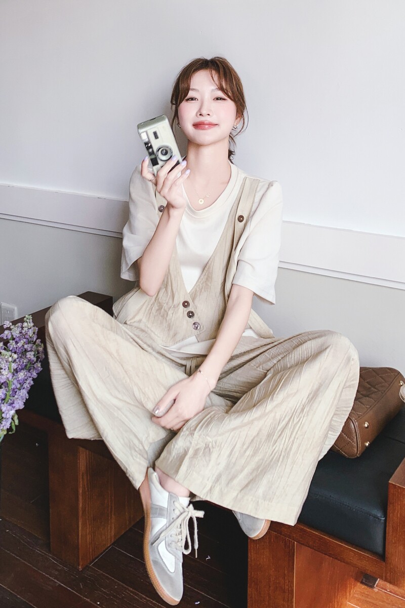 【】法式松弛感马甲拼接假两件+长裤套装7717-P165K228,女装套装/套裙,2C069
