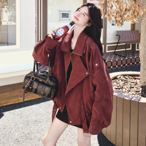大货 数据好 巨好看的气质安可拉红夹克外套 F686-P175 K268图片
