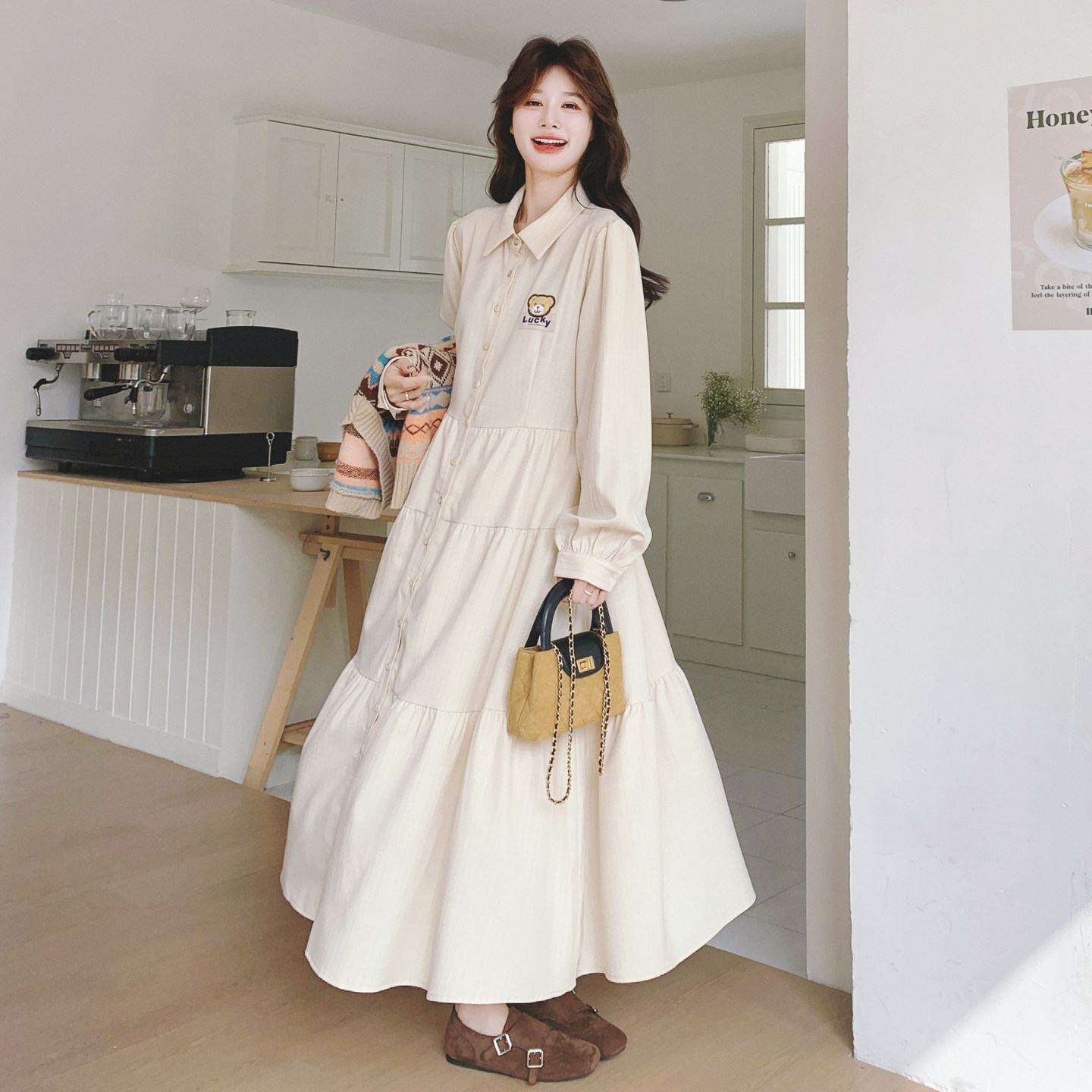 【大货】法式条纹大摆连衣裙+费尔岛毛衣套装6077-P195K318,女装套装/套裙,2C069