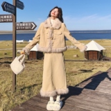 【大货】复古小香风拼毛短外套+半身裙套装3302-P225K338，女装套装/套裙，2C069
