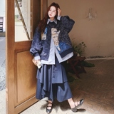 法式减龄感假两件拼接卫衣套装女2025秋新款超火好看半身裙两件套，女装套装/套裙，2C069