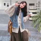 大货衬衫+不规则半身裙+牛仔马甲3件套F613-P195K268，女装套装/套裙，2C069